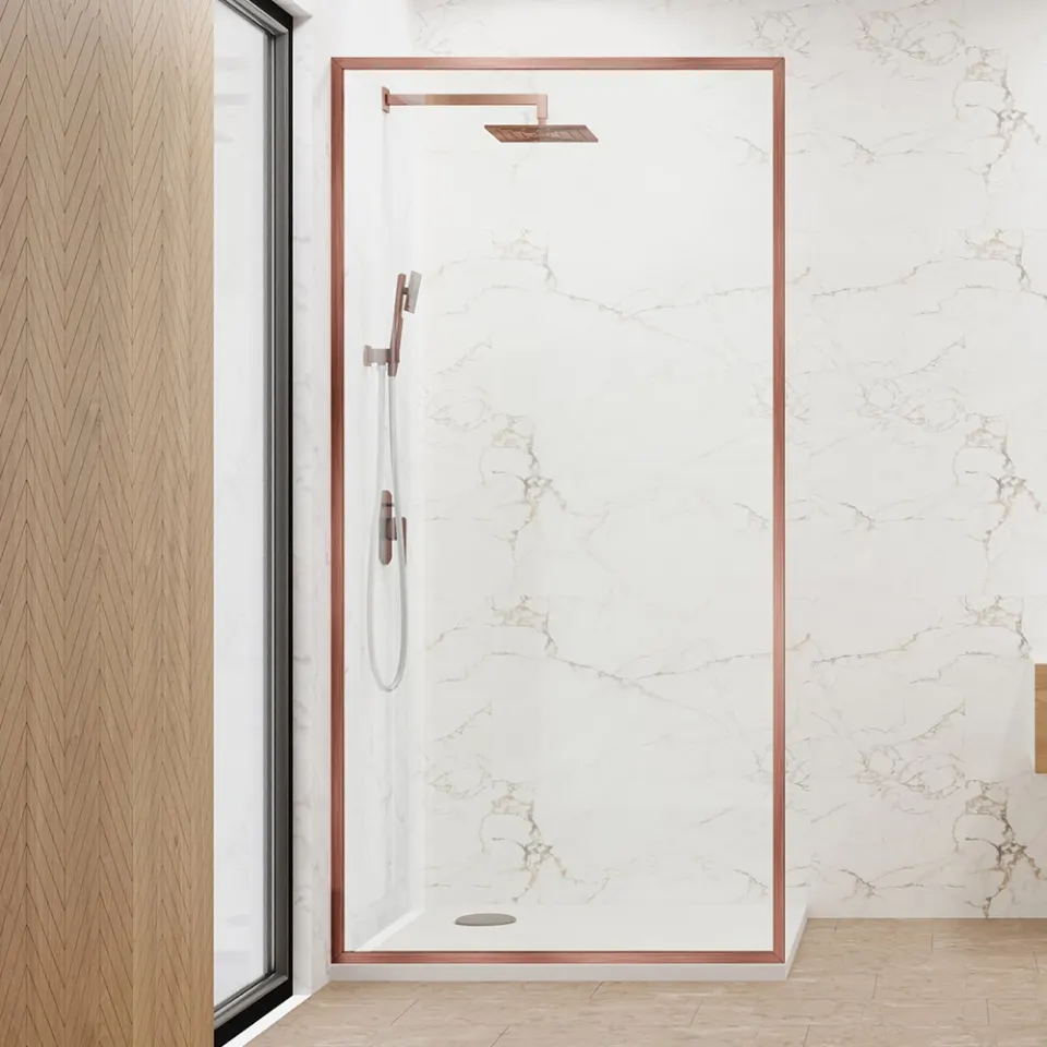 Jaquar Alpha Walk-In Shower Panel, 700 x 2000 mm JSE-ACR-ALP110F700H20X Antique Copper - image 1