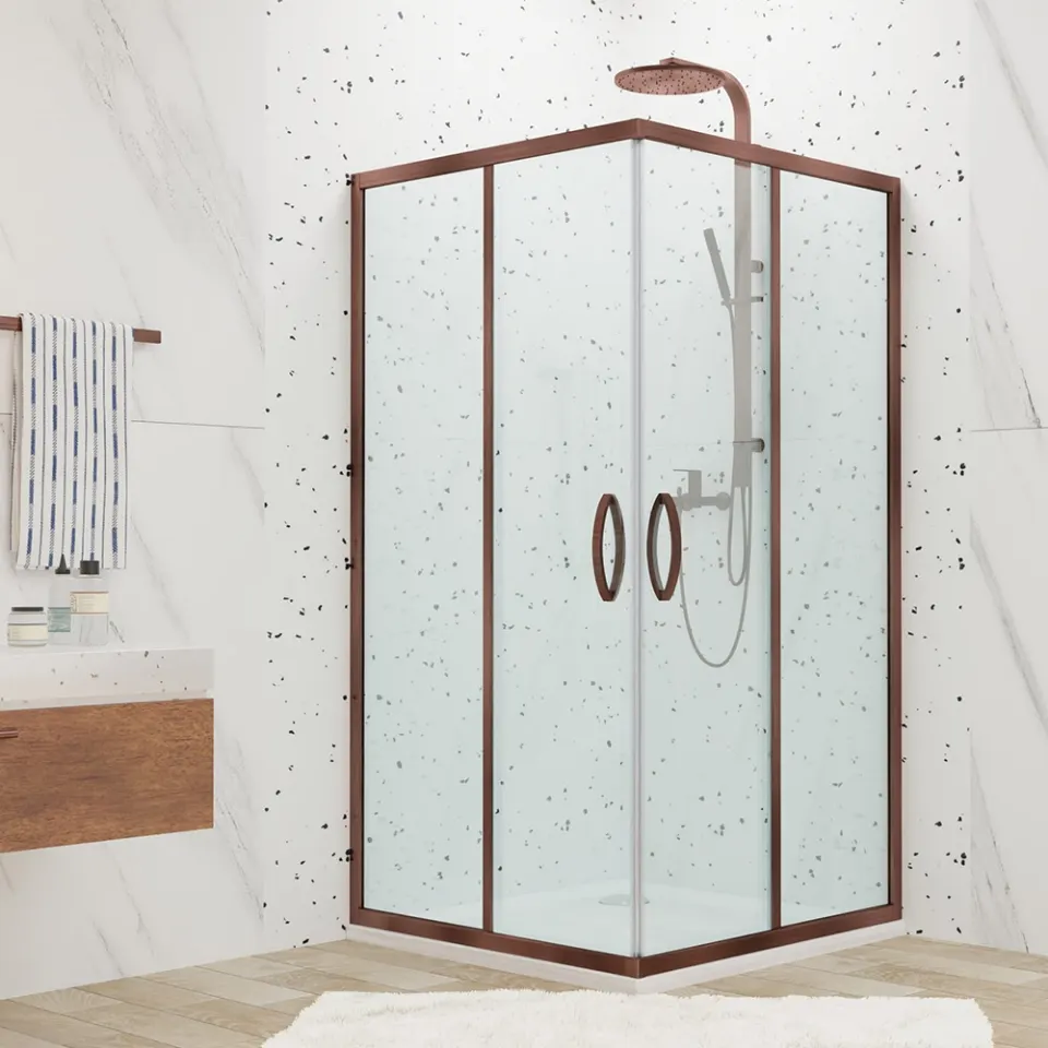 Jaquar Enna Corner Shower Enclosure JSE-ACR-ENNA9090X Antique Copper - image 1
