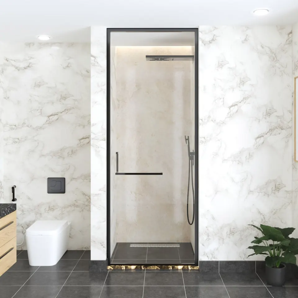 Jaquar Beta Wall-to-Wall Shower Door, 600-800 mm JSE-BLM-B810D0680H21X Black Matt - image 1