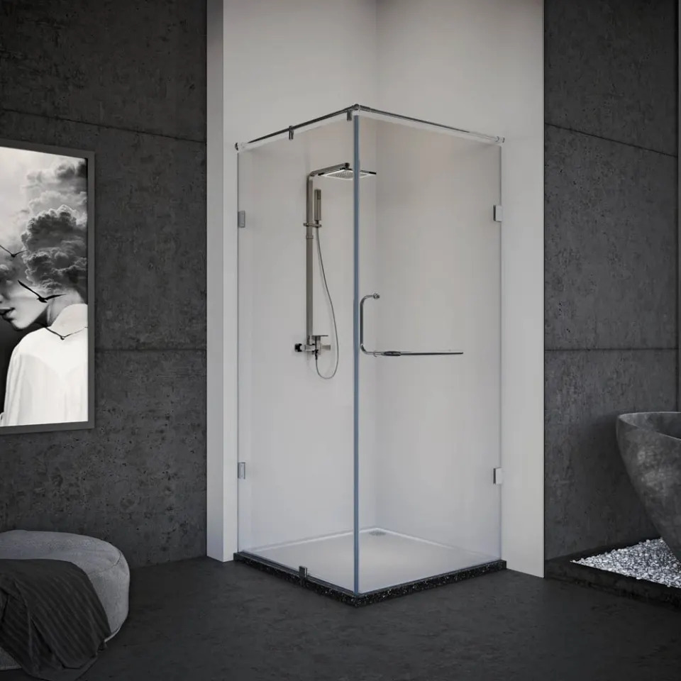 Jaquar IARA 1840-F Corner Shower Enclosure, 1201-1600 mm JSE-CHR-840F1216H19X Chrome - image 1