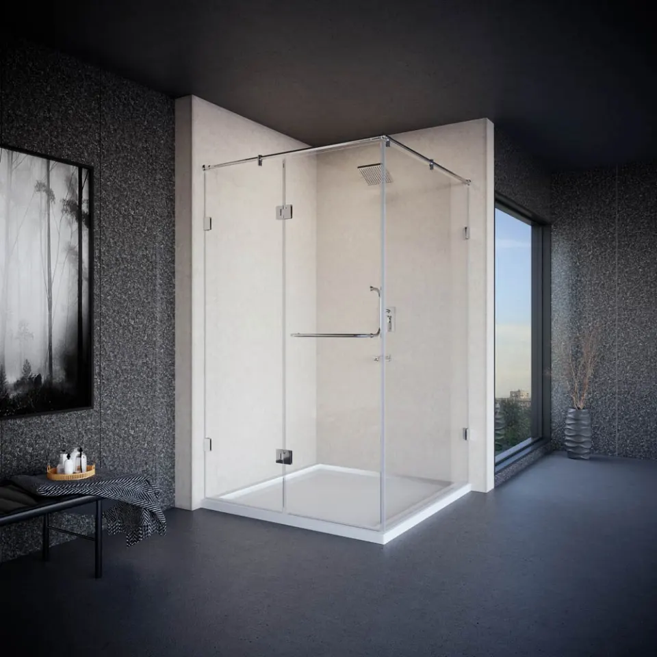 Jaquar IARA 1840-G Corner Shower Enclosure, 2401-2800 mm JSE-CHR-840G2428H19X Chrome - image 1