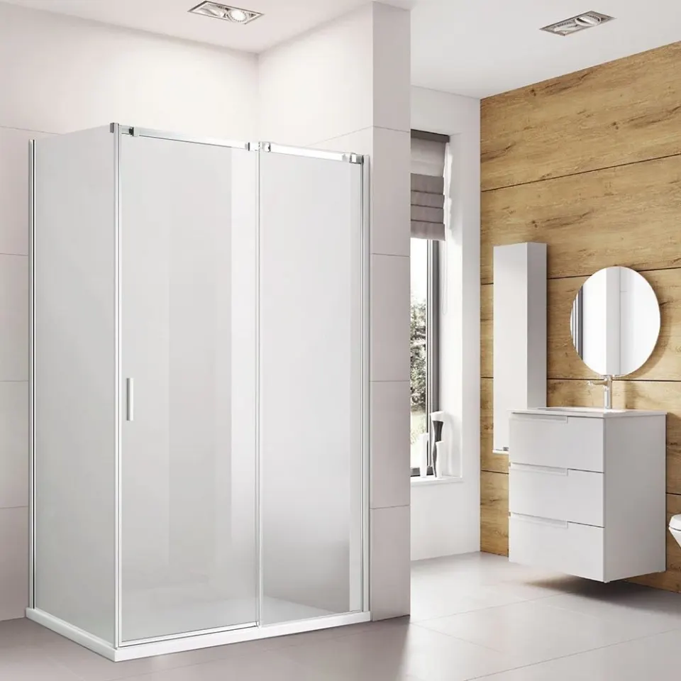 Jaquar Corner Shower Enclosure, 1200 x 800 mm JSE-CHR-FUSP1280X Chrome - image 1