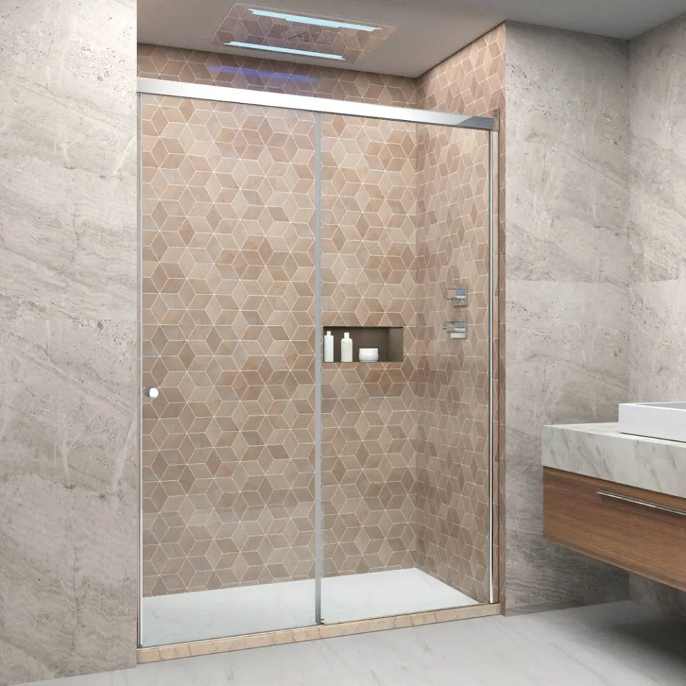 Jaquar Optima Sliding Shower Enclosure, 1900 mm JSE-CHR-OPTSDR1900SX Chrome - image 1