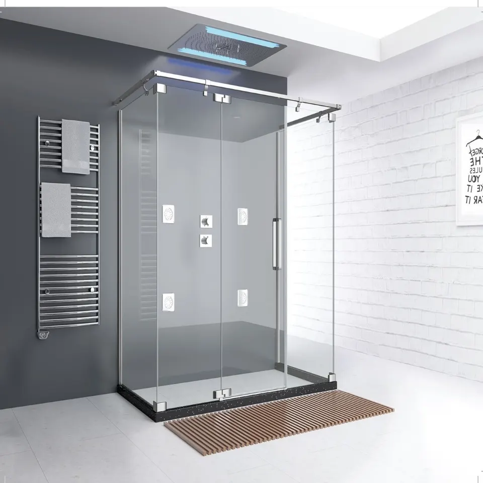 Jaquar Ritz R1850 U-Shaped Shower Enclosure, 3201-3600 mm, Right JSE-CHR-R185C3236R Chrome - image 1