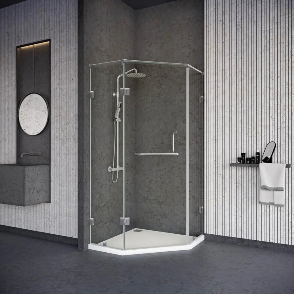 Jaquar Ritz R1840 Pentagonal Shower Enclosure, 2001-2400 mm, Left JSE-CHR-R840P2024L Chrome - image 1