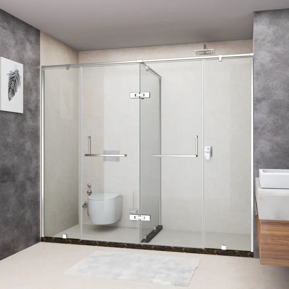 Jaquar Stark T-Shaped Shower Enclosure, 4201-4600 mm JSE-CHR-S186T4246H20X Chrome - image 1