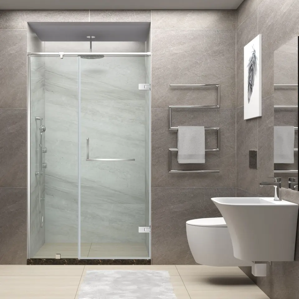 Jaquar Stark Wall-to-Wall Shower Enclosure, 800-1200 mm JSE-CHR-S820W0812H20X Chrome - image 1