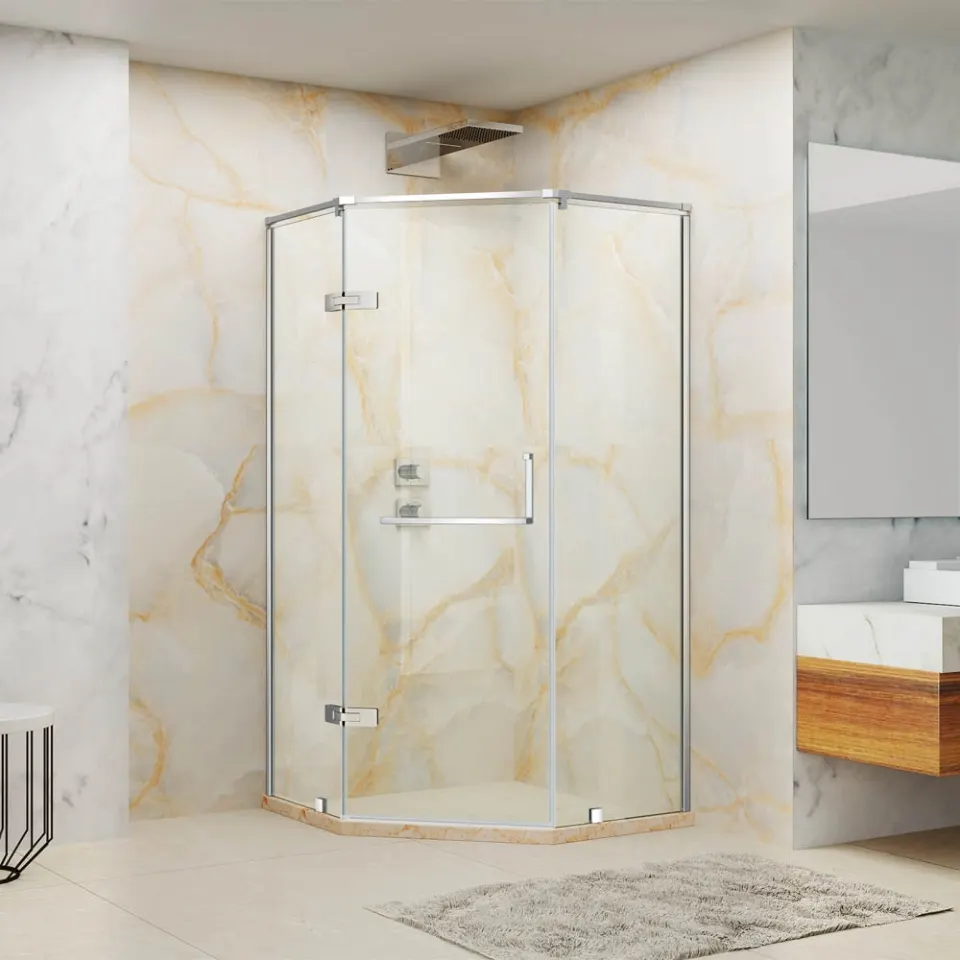 Jaquar Stark Pentagonal Shower Enclosure, 1300 x 1300 mm JSE-CHR-S840P1313SX Chrome - image 1