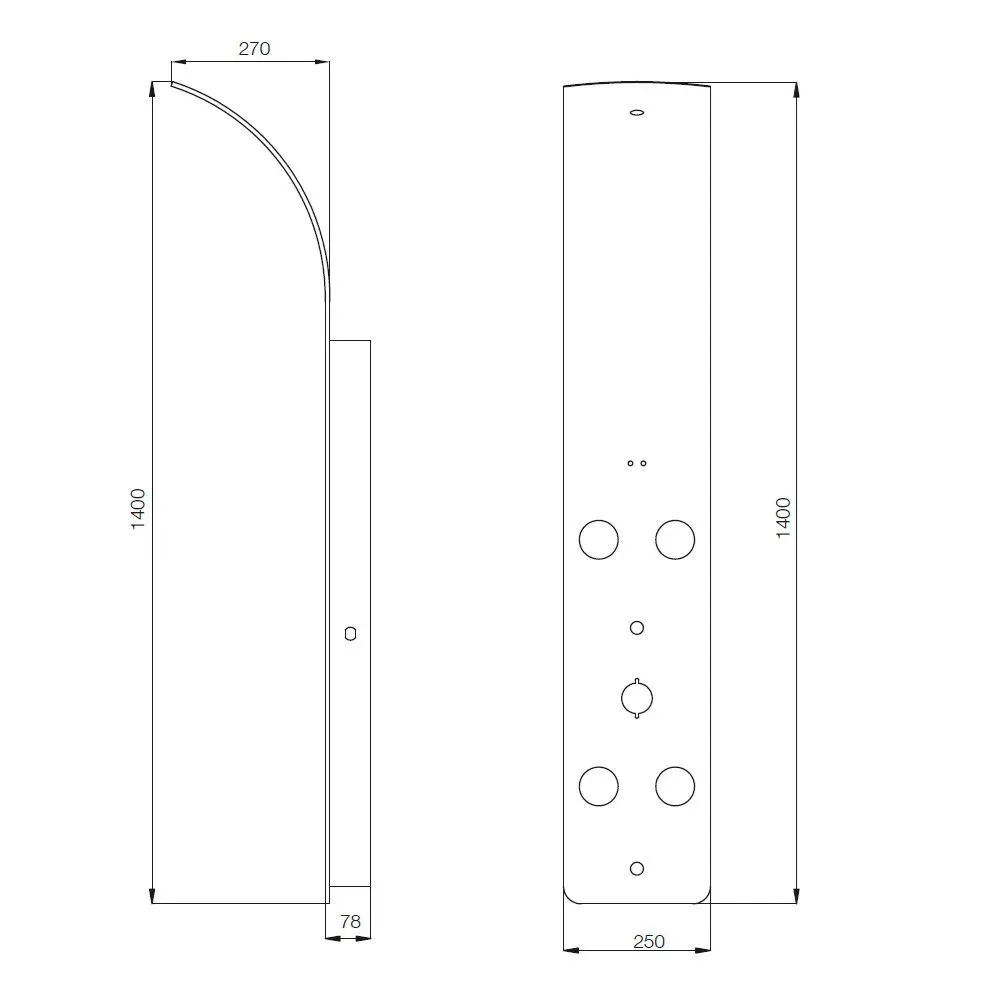 Jaquar Glassy 4 Way Thermostatic Shower Panel 1400 x 250mm with Tempered Glass SHP-WHT-ST86113 White Glass - image 2