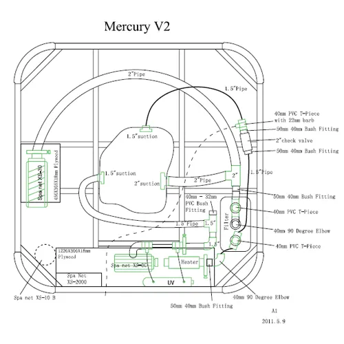 Jaquar Mercury 5-Seater Spa, 2000 x 2000 x 920 mm WSP-SLV-SPA5S1990VX Standard - image 2