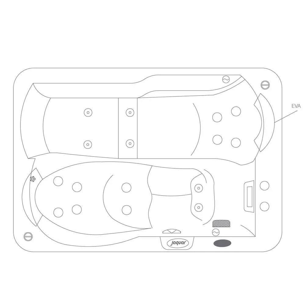 Jaquar Avante 2-Seater Spa, 1870 x 1280 x 740 mm WSP-SLV-SPAAVANTE Standard - image 2