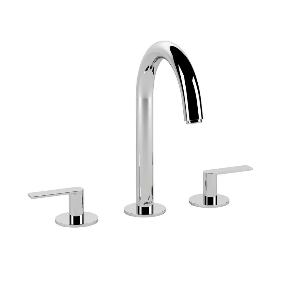 Jaquar 3-Hole Basin Mixer with Pipe Spout Laguna Faucets series LAG-CHR-91189PSL Chrome - image 1