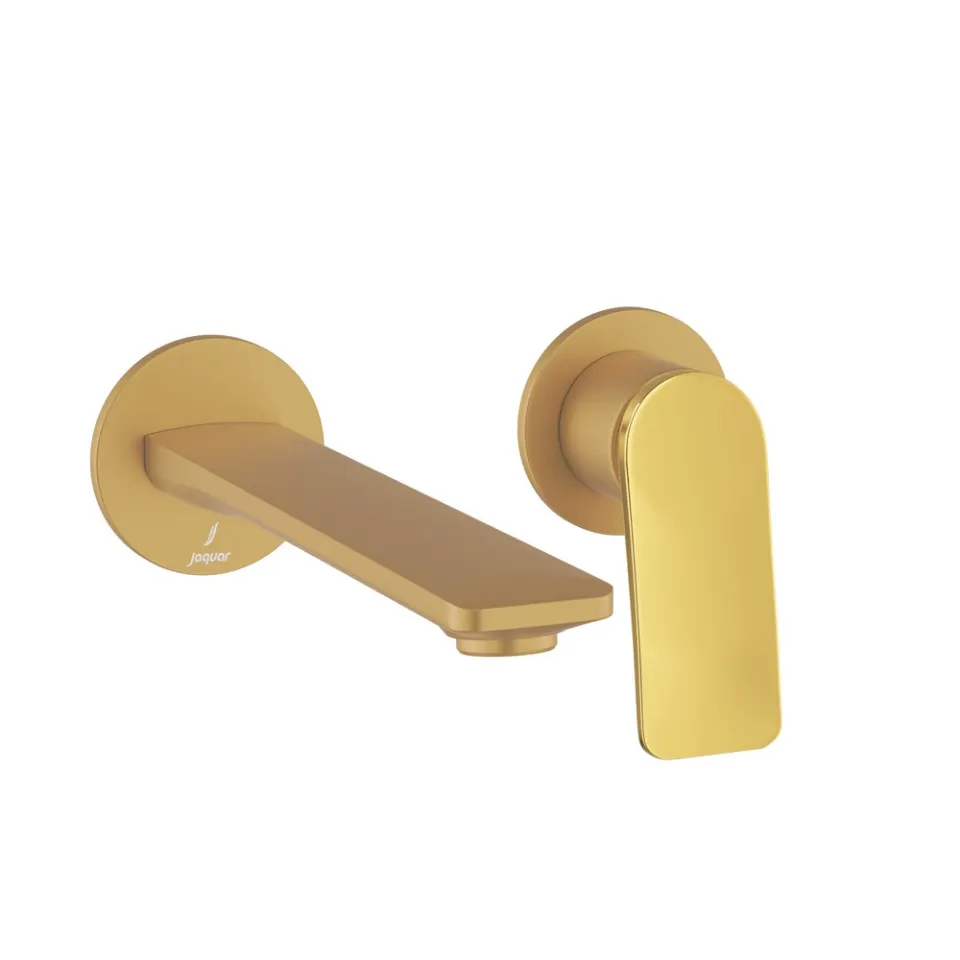 Jaquar Exposed Parts kit of Single Lever Basin Mixer Wall Mounted - Lever: Gold Bright PVD | Body: Gold Matt PVD Laguna Faucets series LAG-GMG-91231NK Standard - image 1