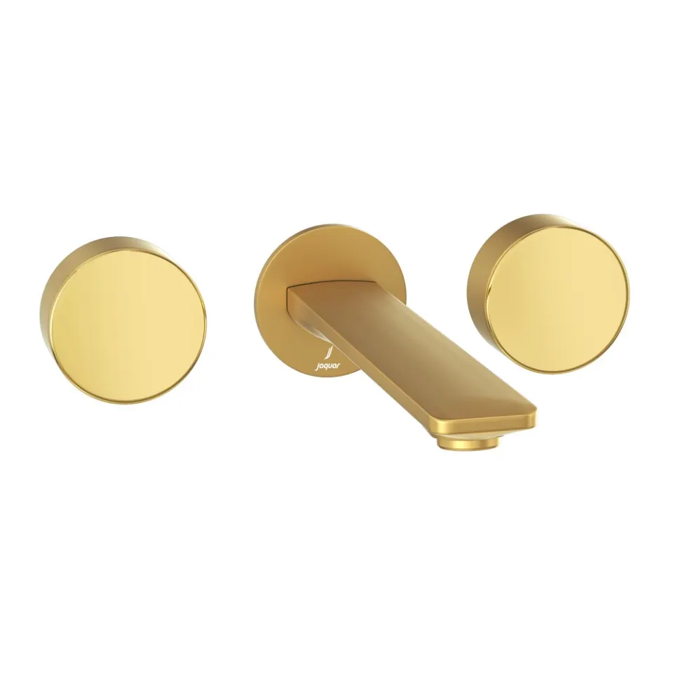 Jaquar Exposed Part Kit of Two Concealed Stop Cocks - Lever: Gold Bright PVD | Body: Gold Matt PVD Laguna Faucets series LAG-GMG-91423K Standard - image 1