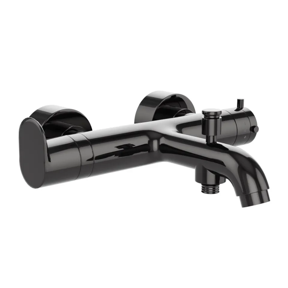 Jaquar Exposed Bath Shower Mixer (Wall Mounted) Thermostatic Mixers series OPP-BCH-15657PM Black Chrome - image 1
