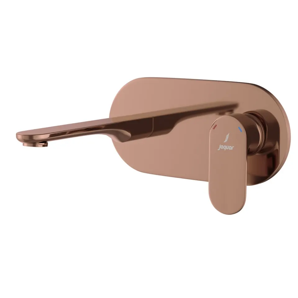 Jaquar Exposed Part Kit of Single Lever Basin Mixer Wall Mounted Opal Prime series OPP-BGP-15233NKPM Blush Gold Bright PVD - image 1