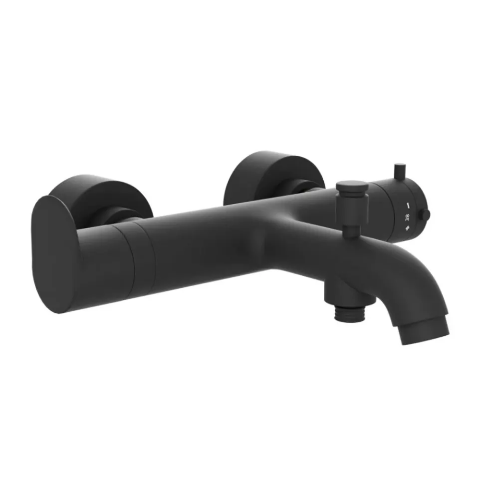 Jaquar Exposed Bath Shower Mixer (Wall Mounted) Thermostatic Mixers series OPP-BLM-15657PM Black Matt - image 1