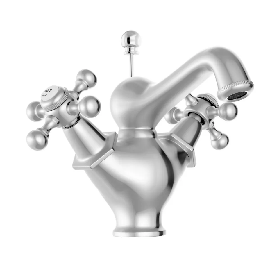 Jaquar Central Hole Basin Mixer with popup waste Queen’s series QQT-CHR-7169B Chrome - image 1