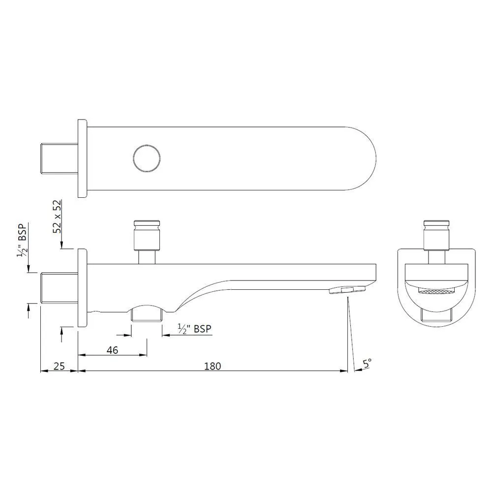Jaquar Bathtub Spout Bathtub Spouts series SPJ-CHR-10463PM Chrome - image 2