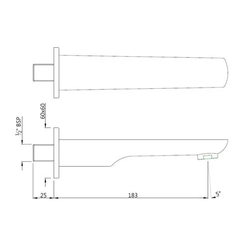 Jaquar Bathtub Spout Bathtub Spouts series SPJ-CHR-35429PM Chrome - image 2