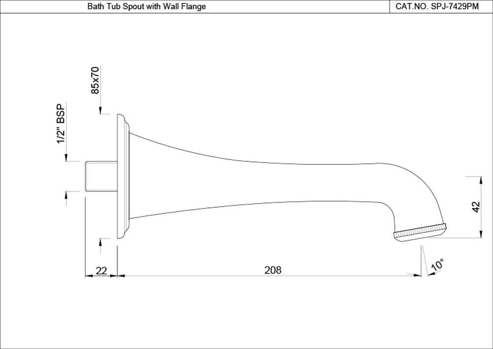 Jaquar Bath Tub Spout Bathtub Spouts series SPJ-BCH-7429PM Black Chrome - image 2
