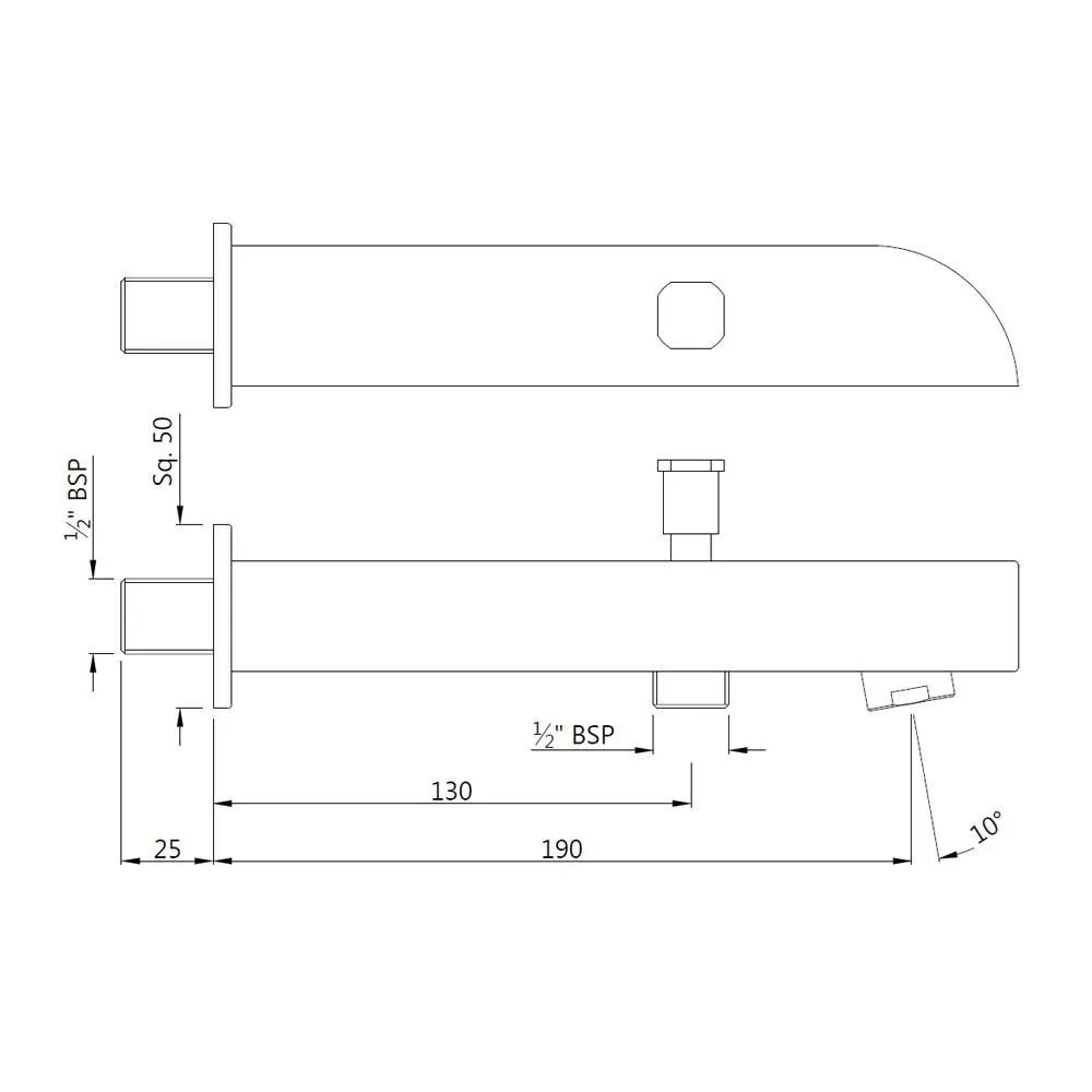 Jaquar Alive Bath Tub Spout Bathtub Spouts series SPJ-BLM-85463 Black Matt - image 2