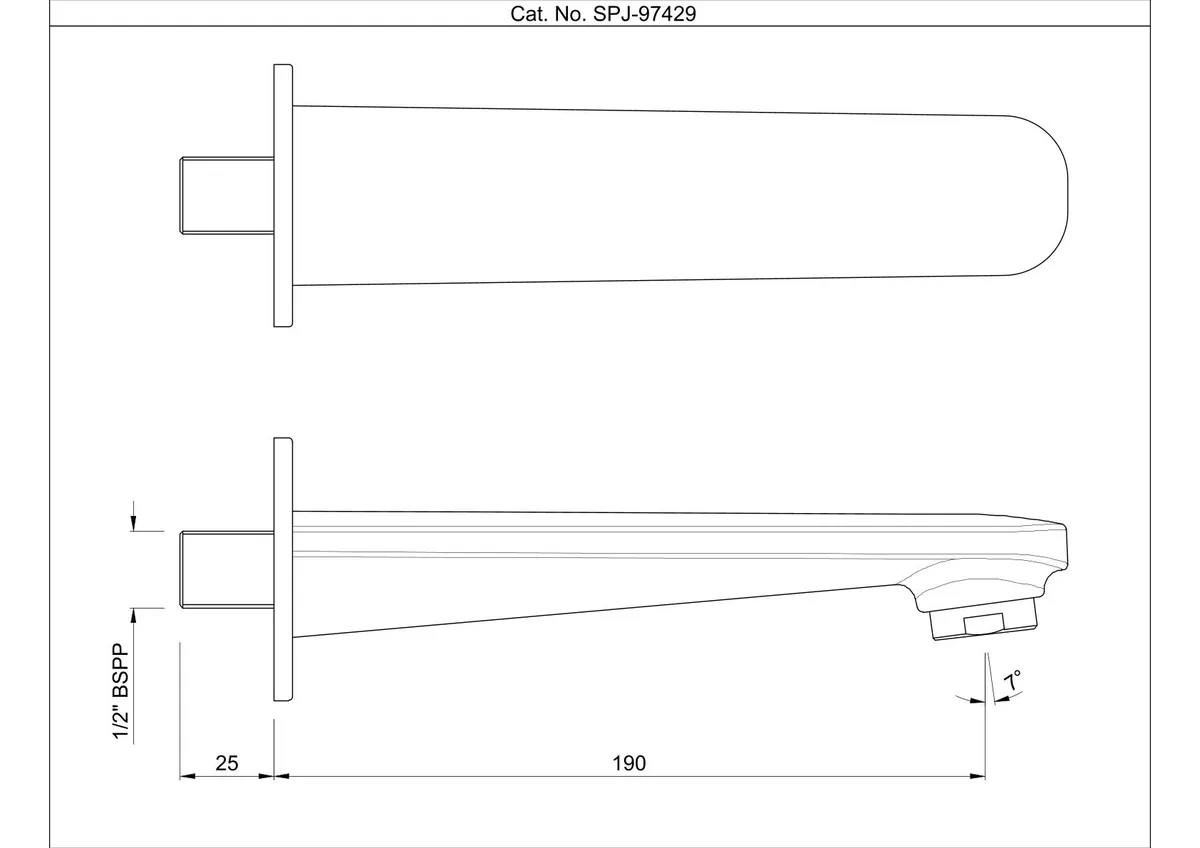 Jaquar Bathtub Spout Vertis series SPJ-CHR-97429 Chrome - image 2