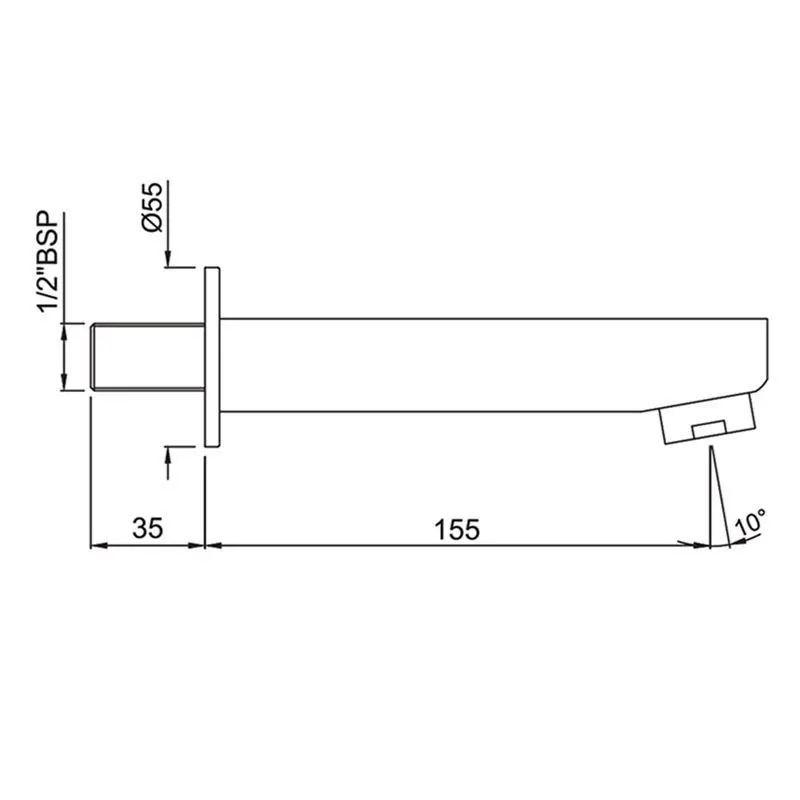 Jaquar Bath Tub Spout Bathtub Spouts series SPJ-CHR-29429 Chrome - image 2