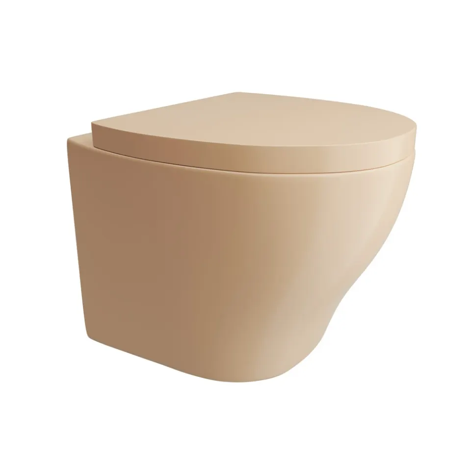 Jaquar Arc Rimless Blind Installation Wall Hung WC, 380 x 520 x 375 mm ACS-BEM-87953NBIUF Beige Matt - image 1