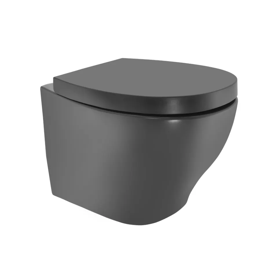 Jaquar Arc Rimless Blind Installation Wall Hung WC, 380 x 520 x 375 mm ACS-GRM-87953NBIUF Grey Matt - image 1
