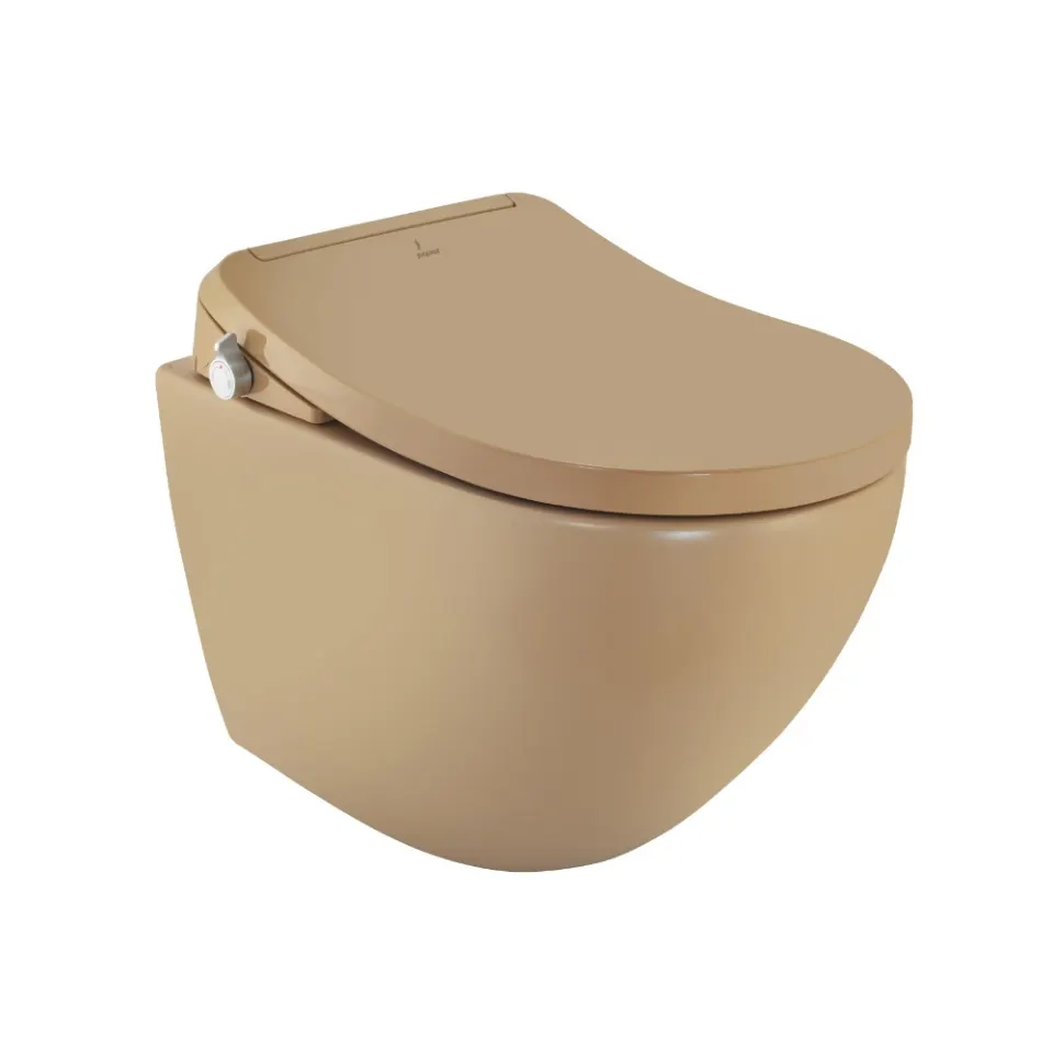 Jaquar Bidspa Rimless Blind Installation Wall Hung WC, 375 x 520 x 360 mm ITS-BEM-6953NBIPP Beige Matt - image 1