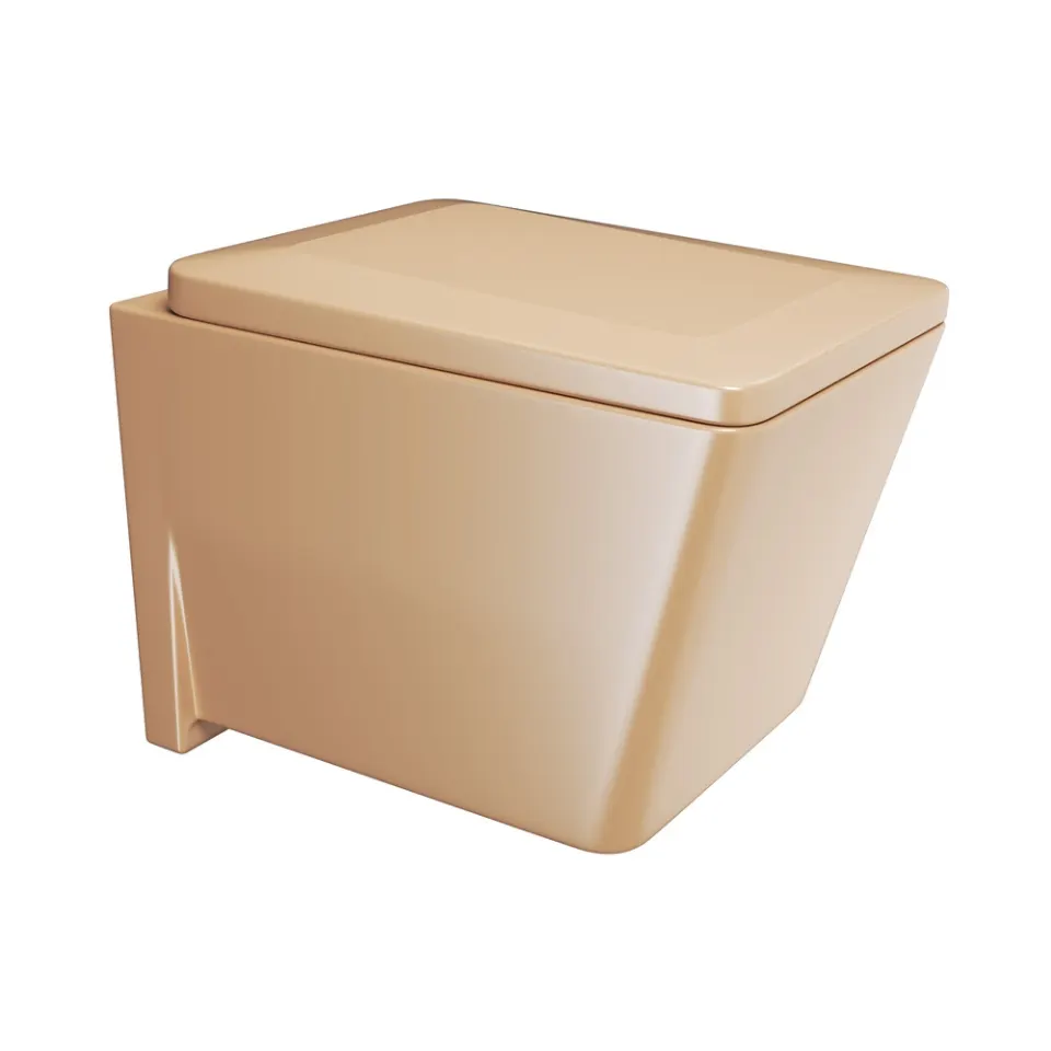 Jaquar Kubix Prime Rimless Blind Installation Wall Hung WC, 380 x 525 x 375 mm KUS-BEM-35953BIUFPM Beige Matt - image 1