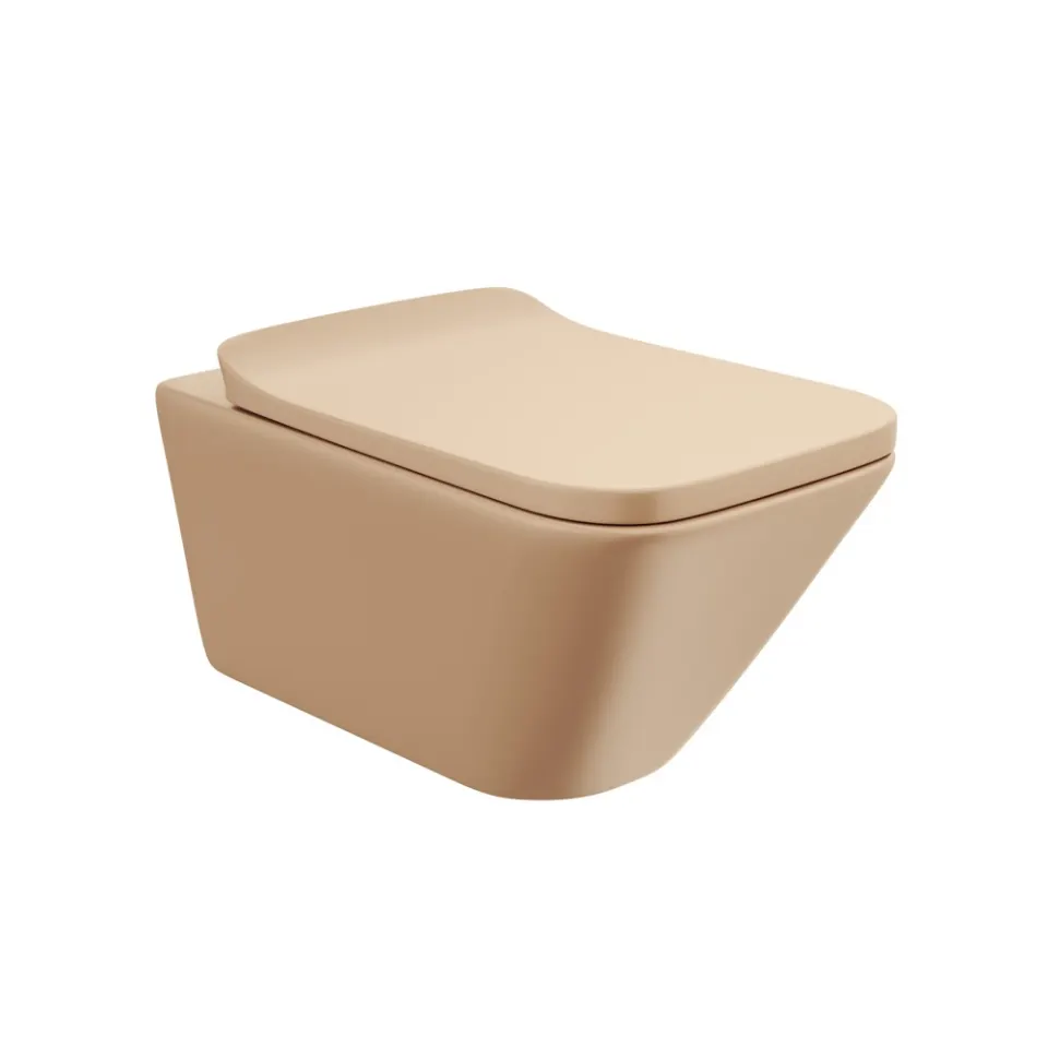 Jaquar Laguna Rimless Blind Installation Wall Hung WC, 370 x 525 x 350 mm LAS-BEM-91953BIUF Beige Matt - image 1