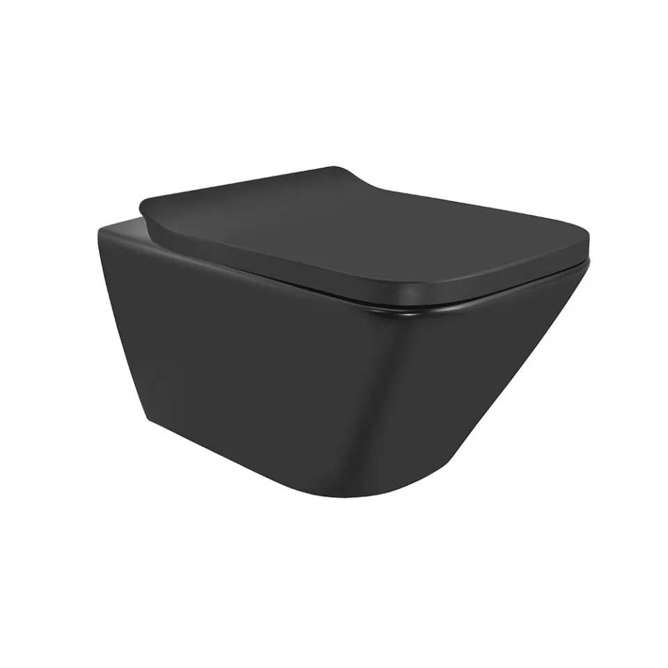 Jaquar Laguna Rimless Blind Installation Wall Hung WC, 370 x 525 x 350 mm LAS-BLM-91953BIUF Black Matt - image 1