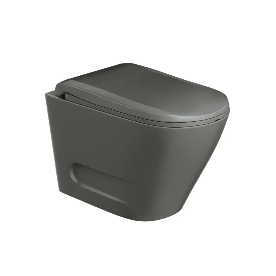Jaquar Opal Prime Rimless Blind Installation Wall Hung WC, 370 x 510 x 360 mm OPS-GRM-15953BIUFPM Grey Matt - image 1