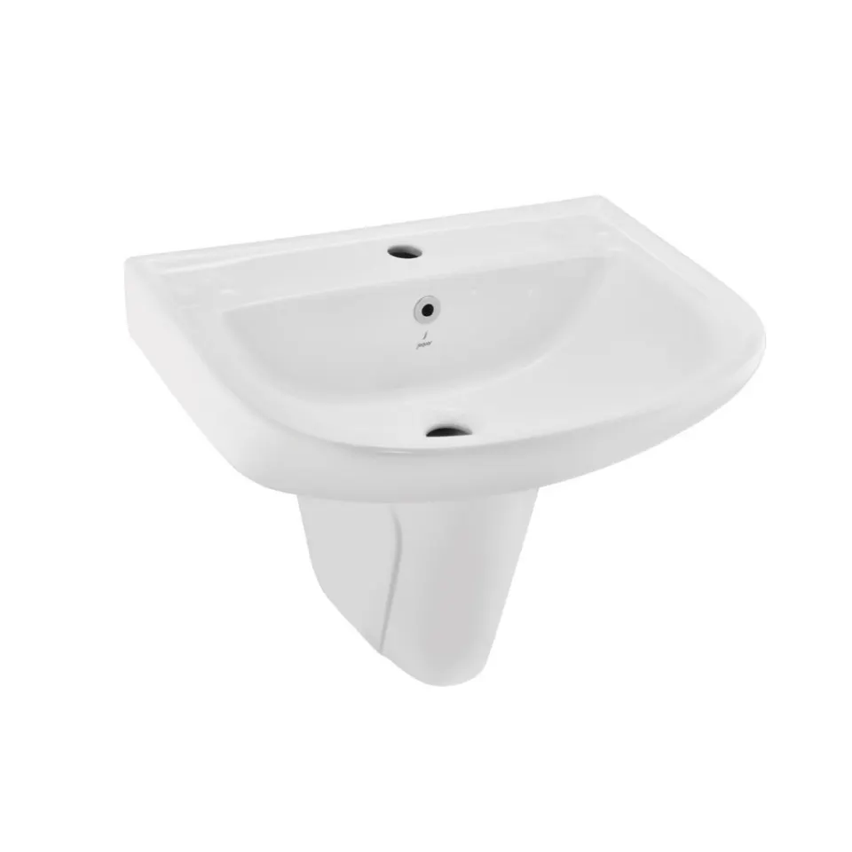 Jaquar Continental Wall Hung Half Pedestal Wash Basin, 560 x 415 x 200 mm CNS-WHT-801 White - image 1