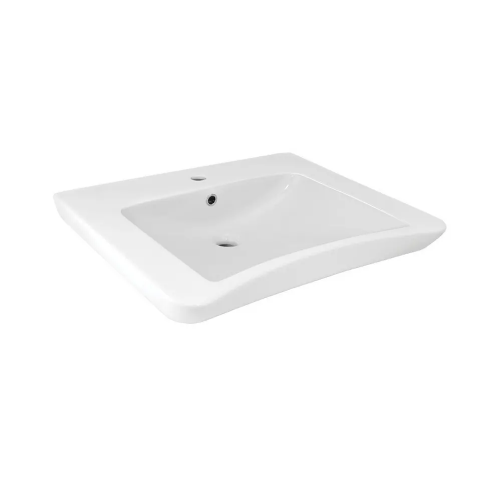 Jaquar Disabled-Friendly Wall Hung Basin, 650 x 565 x 155 mm DIS-WHT-93801 White - image 1