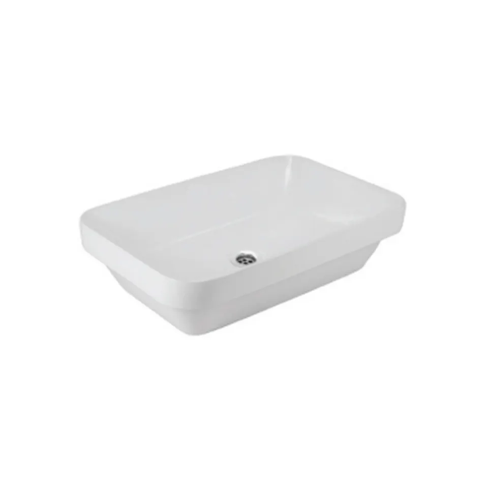 Jaquar D'Arc Counter Top Basin, 615 x 415 x 150 mm DRS-WHT-37601N White - image 1