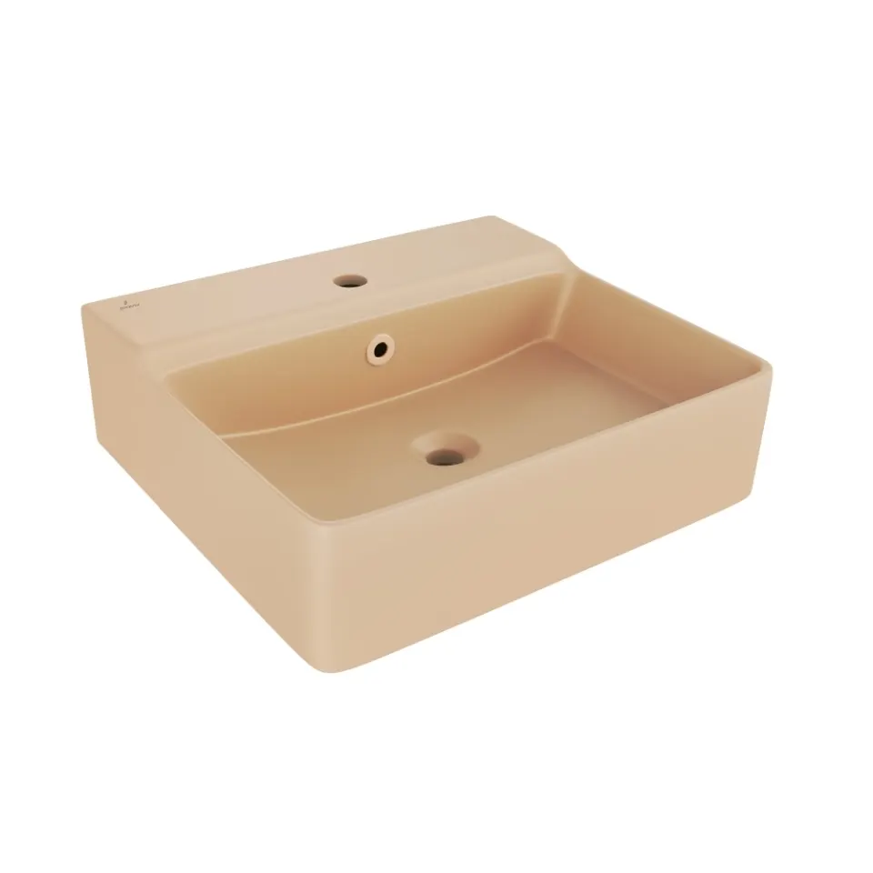 Jaquar Florentine Prime Thin Rim Table Top Basin, 515 x 435 x 160 mm FLS-BEM-5931PM Beige Matt - image 1