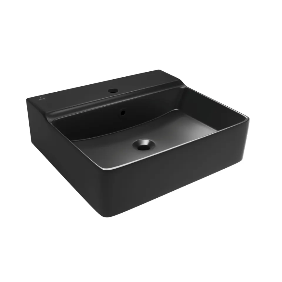 Jaquar Florentine Prime Thin Rim Table Top Basin, 515 x 435 x 160 mm FLS-BLM-5931PM Black Matt - image 1