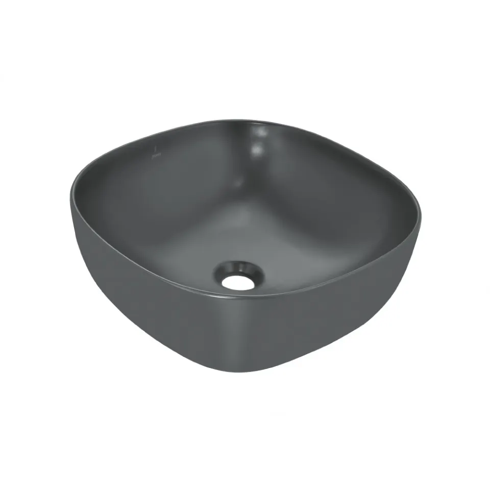 Jaquar JDR Thin Rim Table Top Basin, 420 x 420 x 150 mm JDS-GRM-25911 Grey Matt - image 1