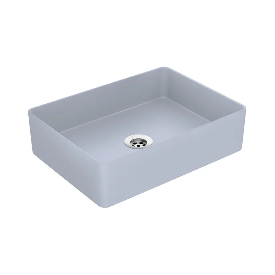 Jaquar JDR Thin Rim Table Top Basin, 530 x 420 x 140 mm JDS-IBM-25907N Ice Blue Matt - image 1