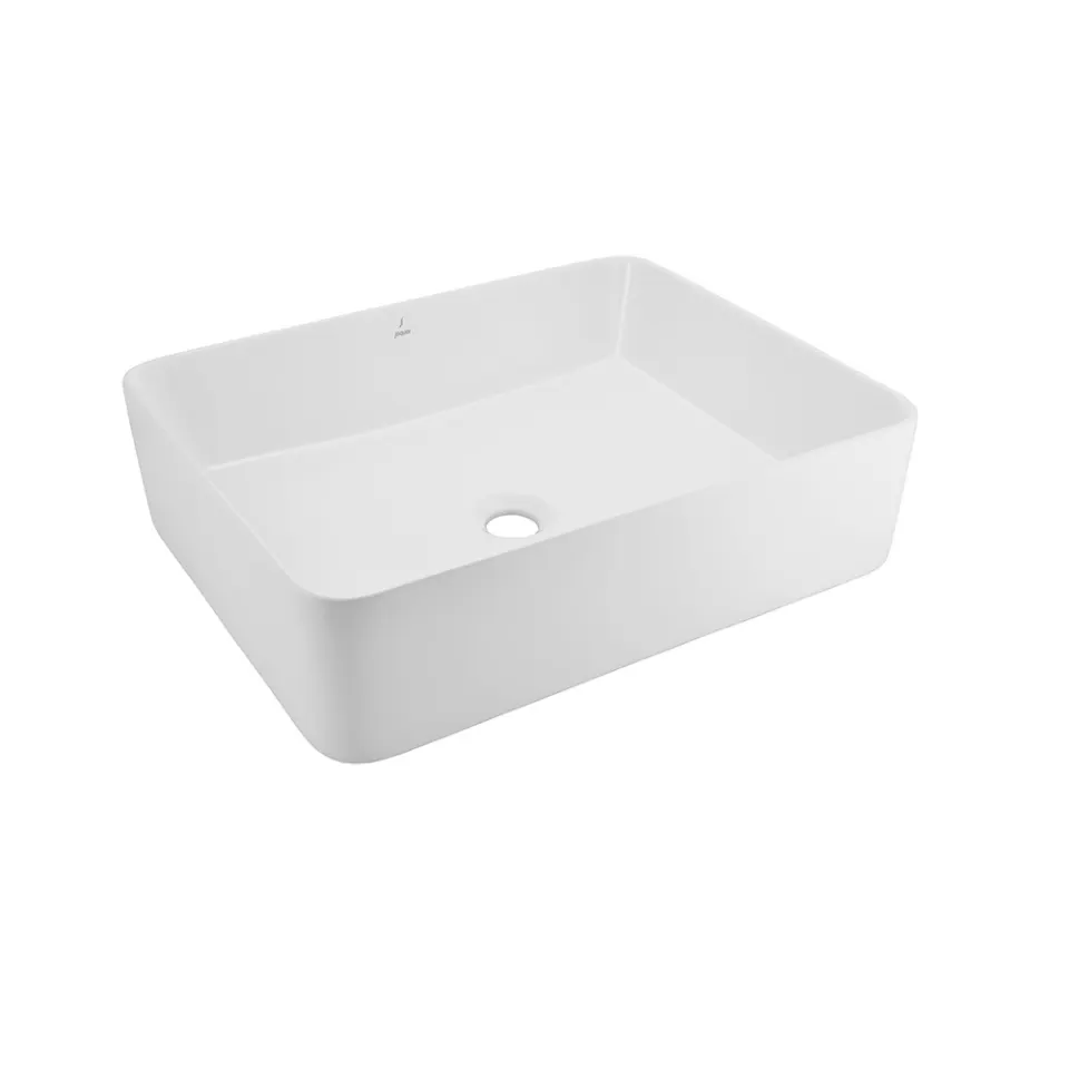 Jaquar JDR Thin Rim Table Top Basin, 530 x 420 x 140 mm JDS-WHM-25907N White Matt - image 1
