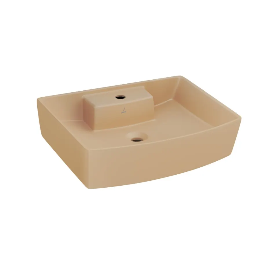 Jaquar Kubix Prime Table Top Basin, 600 x 440 x 150 mm KUS-BEM-35931PM Beige Matt - image 1