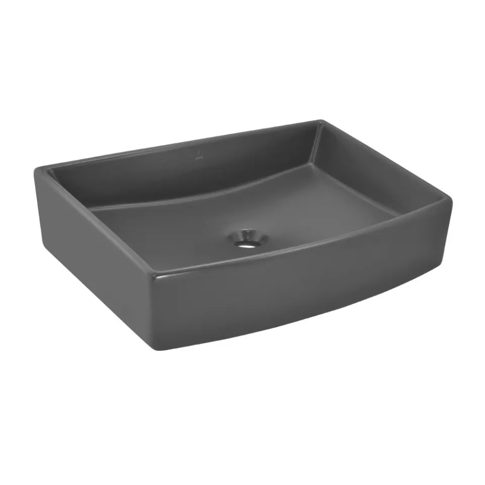 Jaquar Kubix Prime Table Top Basin, 600 x 445 x 150 mm KUS-GRM-35933PM Grey Matt - image 1
