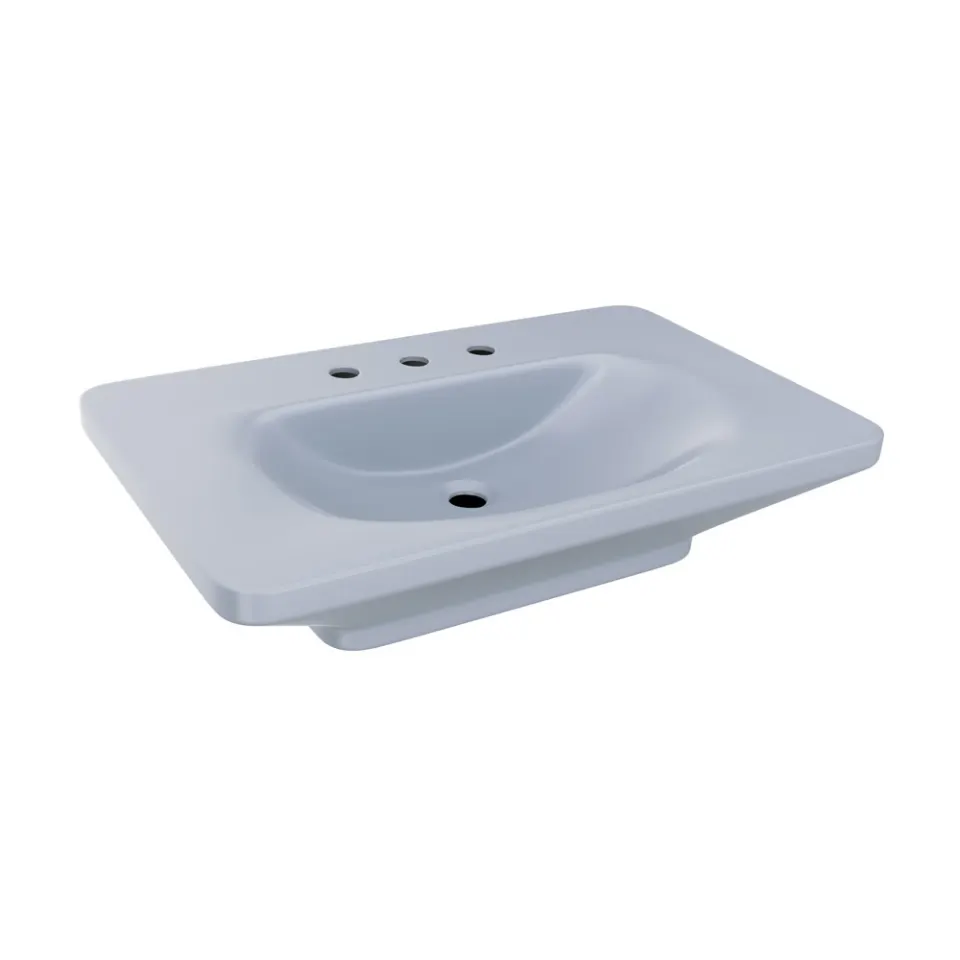 Jaquar Laguna Table Top Basin with Three Tap Hole, 800 x 500 x 175 mm LAS-IBM-91933W3TH Ice Blue Matt - image 1