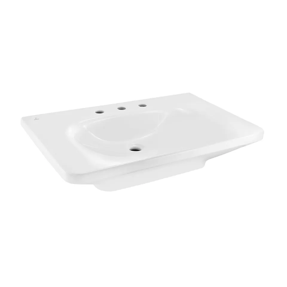 Jaquar Laguna Table Top Basin with Three Tap Hole, 800 x 500 x 175 mm LAS-WHT-91933W3TH White - image 1