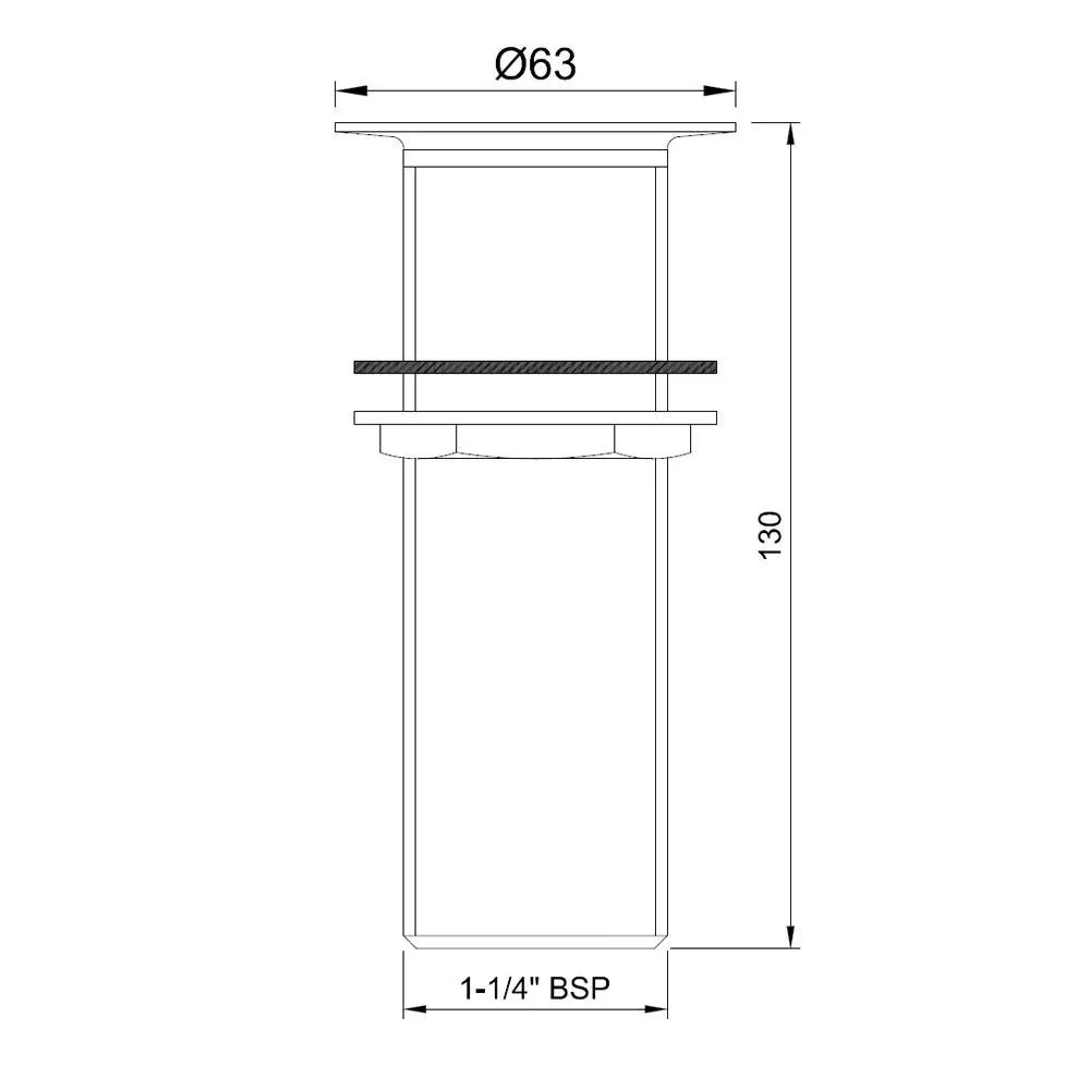 Jaquar Waste Coupling Allied series ALD-BCH-705L130 Black Chrome - image 2