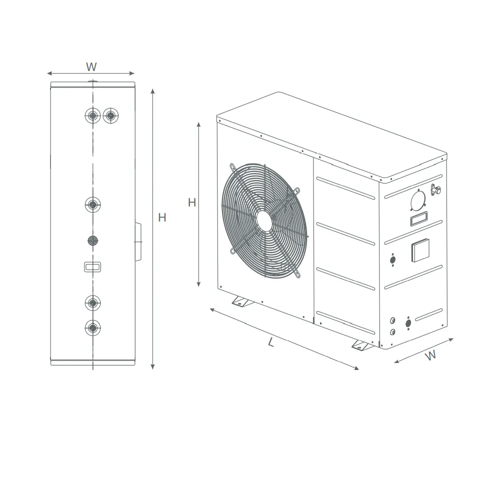 Jaquar Integra 400 Litre Split Heat Pump Water Heater HPS-WHT-400X White - image 2