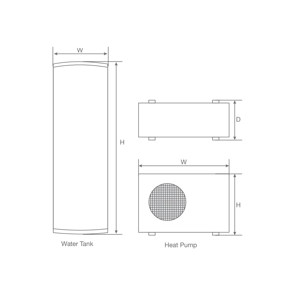 Jaquar Integra 500 Litre Split Heat Pump Water Heater HPS-WHT-500 White - image 2